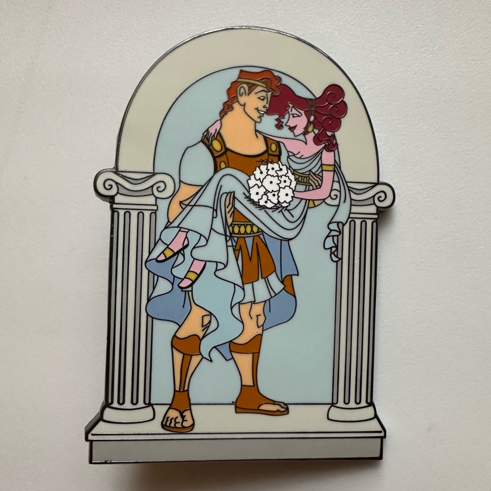 Disney Fantasy Pin Meg Hercules Wedding Herc Princess Megara 3 Inch Large Jumbo - Picture 4 of 5